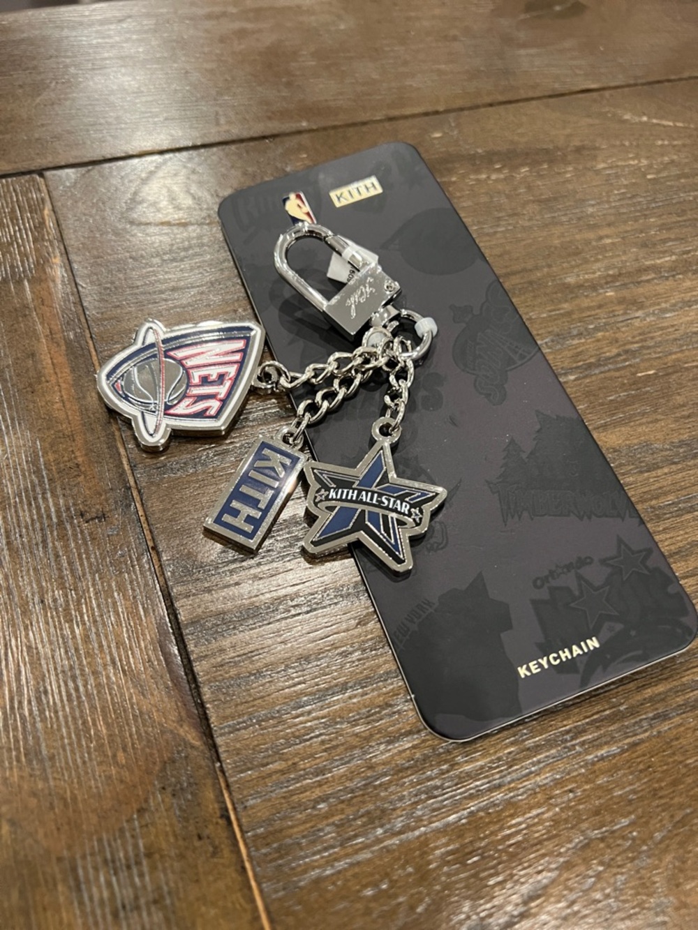 Kith Blue, Silver & Red NBA All-Star Charm Keychain